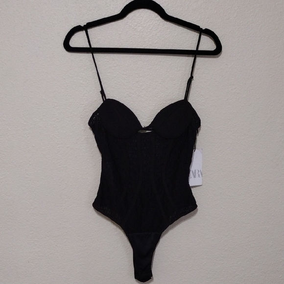 Zara Tops - Zara Black Lace Bodysuit